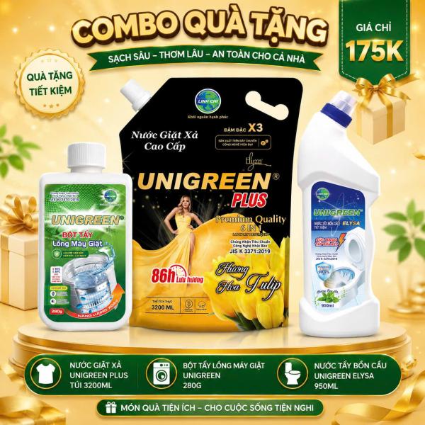 [CTTA] Nước giặt xả cao cấp UniGreen PLUS - Hương Tulip (Túi 3200ml)